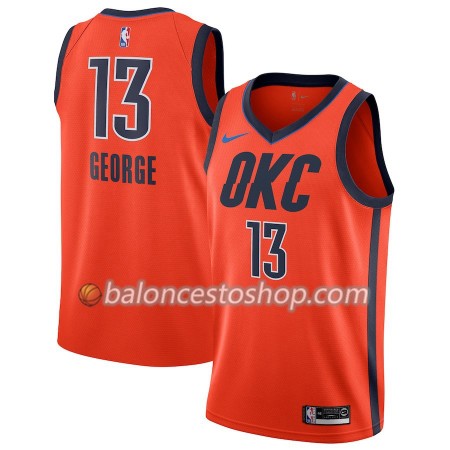 Camiseta Hombre NBA Oklahoma City Thunder Paul George 13 2018-19 Nike Naranja Swingman